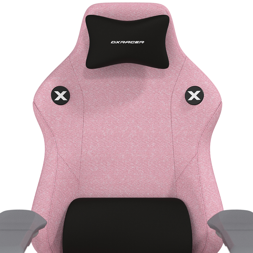 DXRACER 利刃豪華款 電競賽車椅(6D扶手/布面粉紅色)
