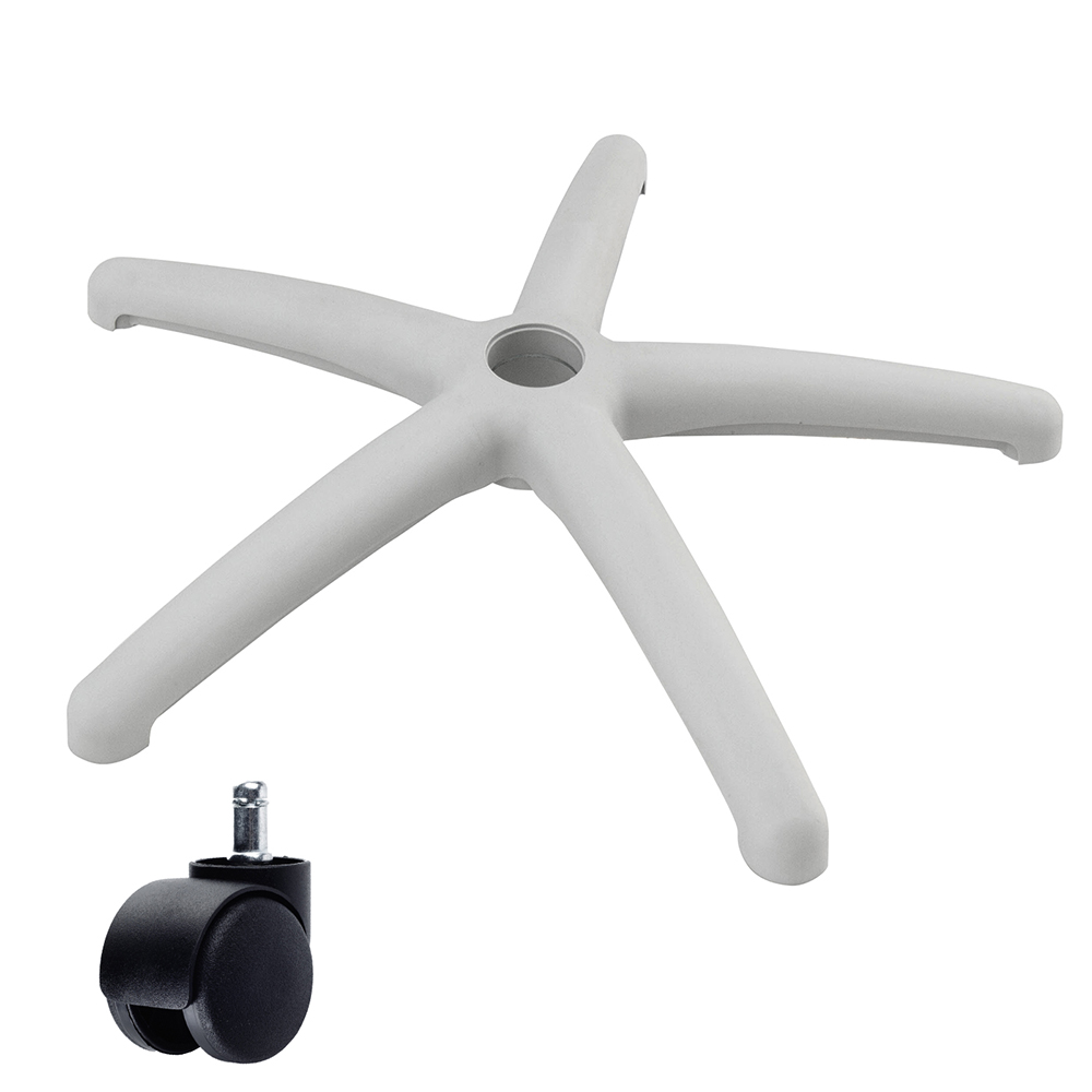 電腦椅專用 五星尼龍腳座 (直徑60cm/PP滑輪)BASE-010LL