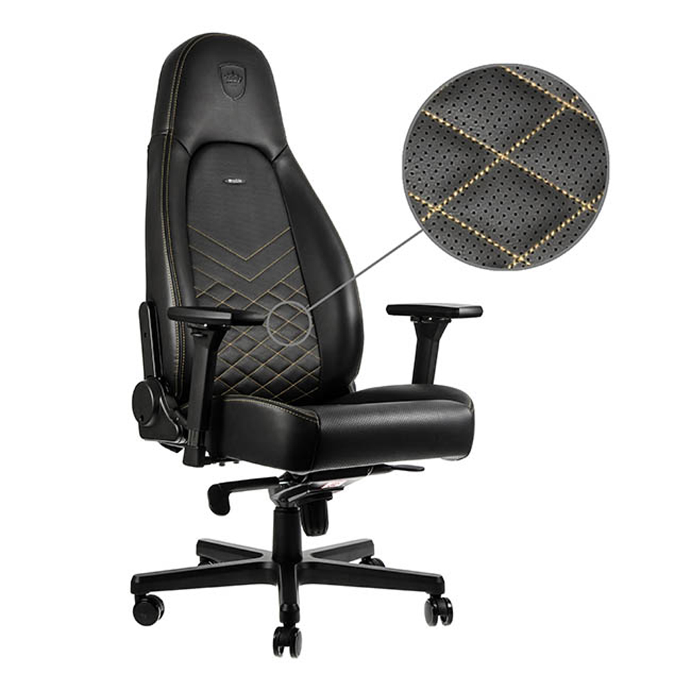 ※售完 Noblechairs 皇家 電競賽車椅(黑金) ICON-003