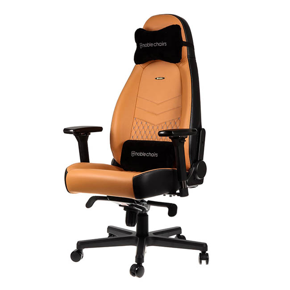 ※售完 Noblechairs 皇家 電競賽車椅(真牛皮-琥珀黃色) ICON-005