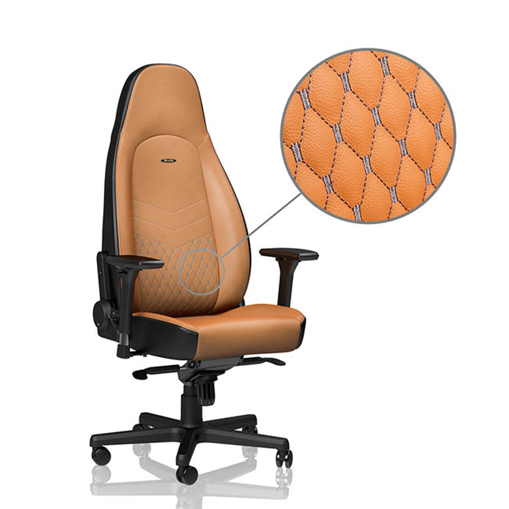 ※售完 Noblechairs 皇家 電競賽車椅(真牛皮-琥珀黃色) ICON-005