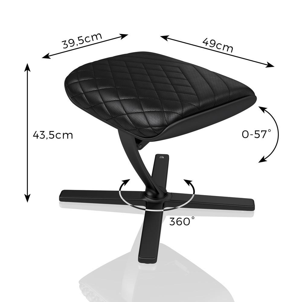 ※售完 Noblechairs 皇家 賽車椅 專用置腳蹬 FOOTREST (合成皮黑色)